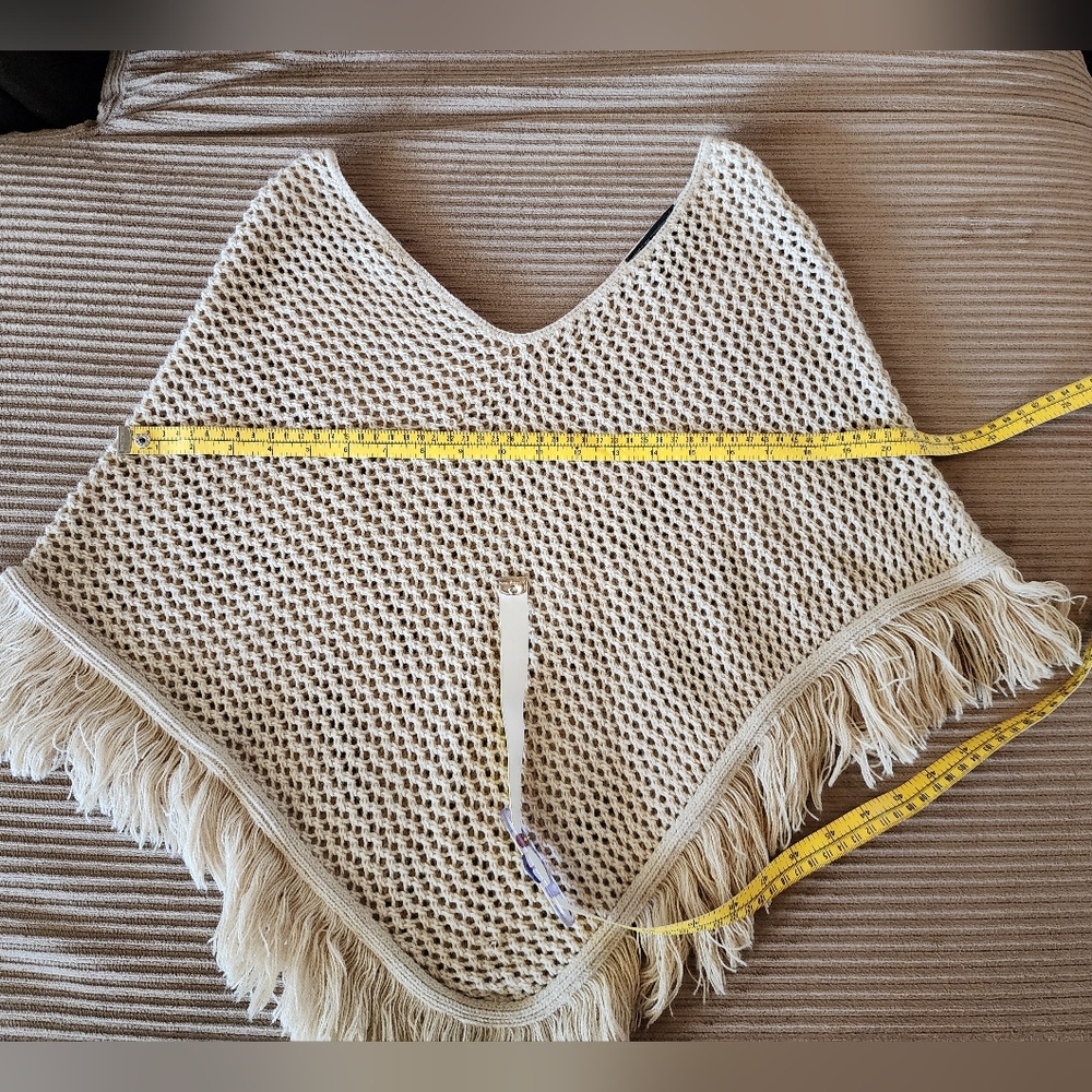 Crochet Fringe Poncho - Picture 3 of 7
